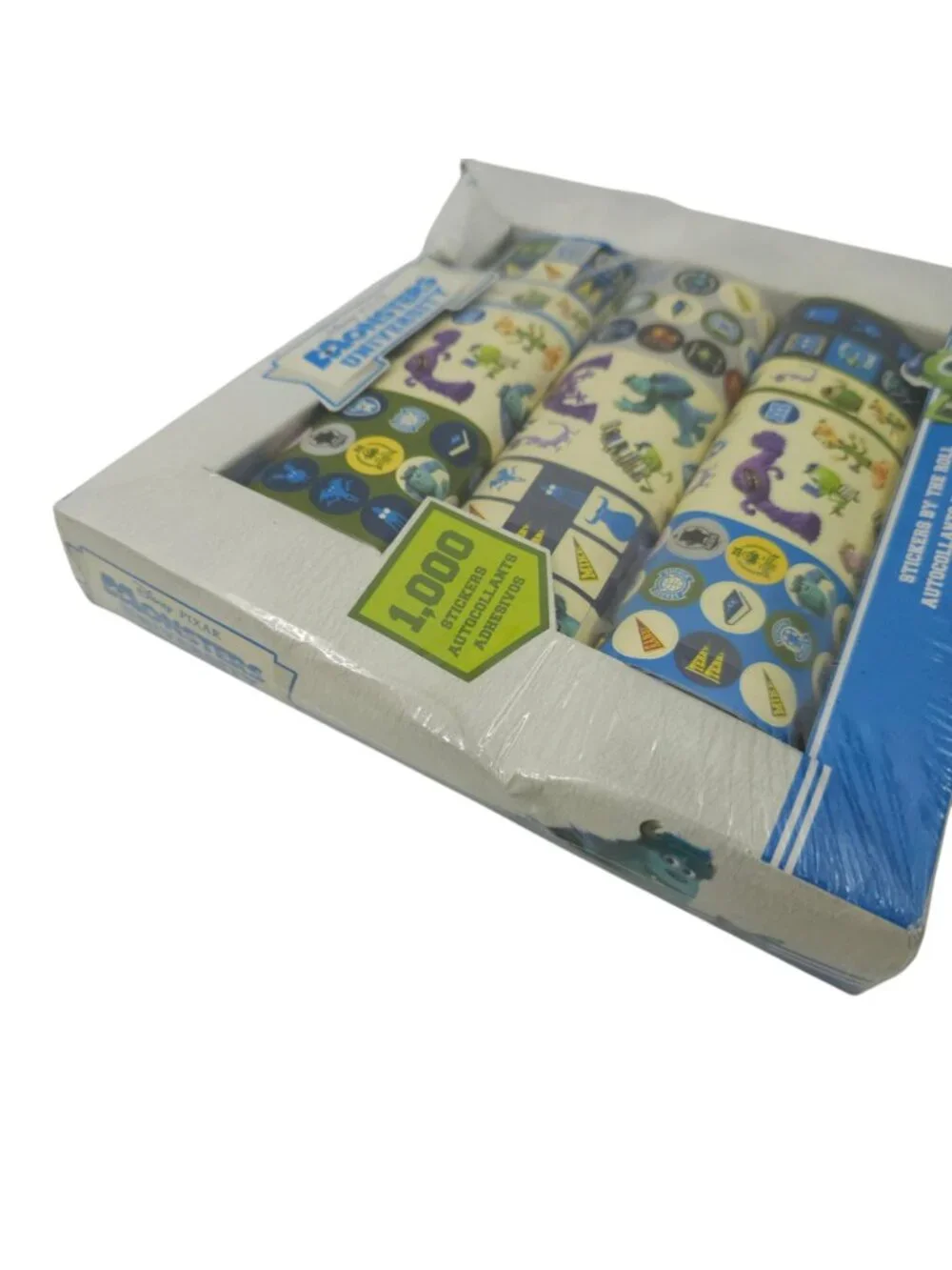 Disney Pixar Monsters University Party Favors 1000 Stickers Roll Lot of 2 Sealed
